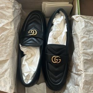 NWT GUCCI Marmont loafers 37.5 (black)